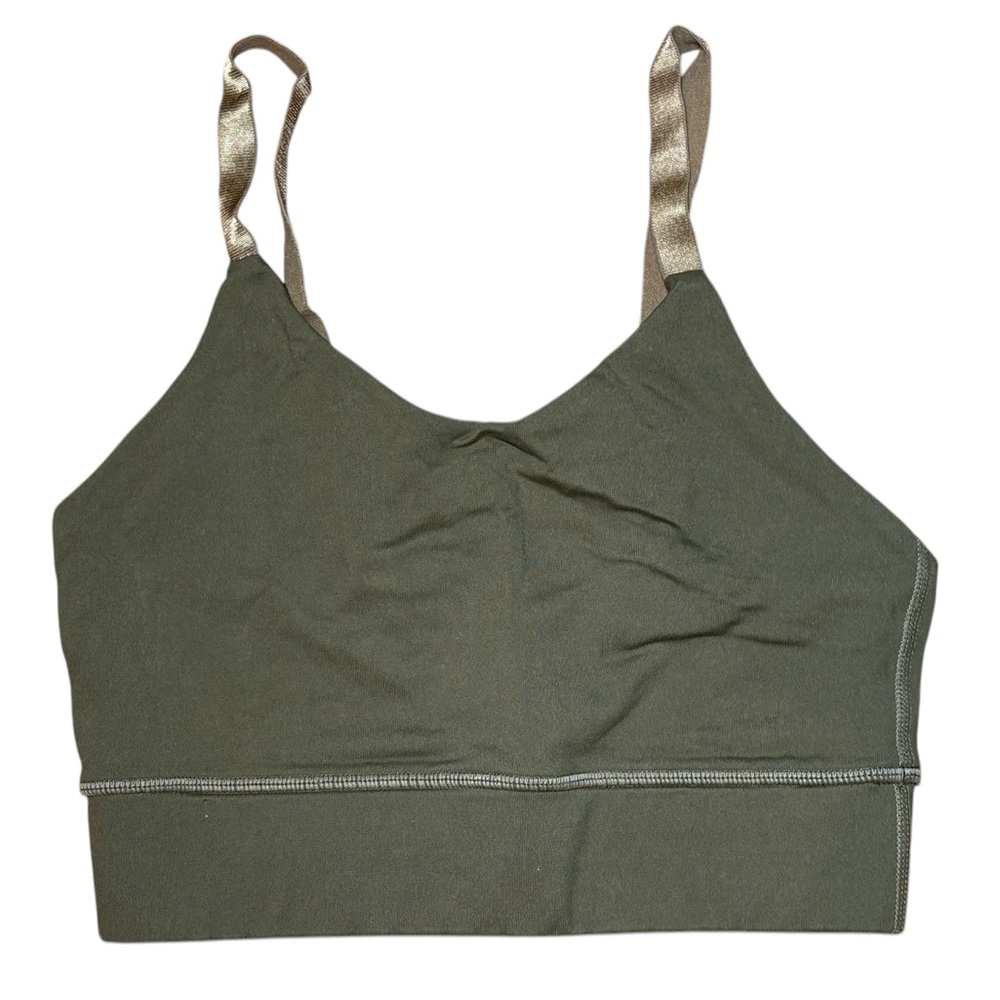 For the Peach Green Sports Bra Adjustable Straps